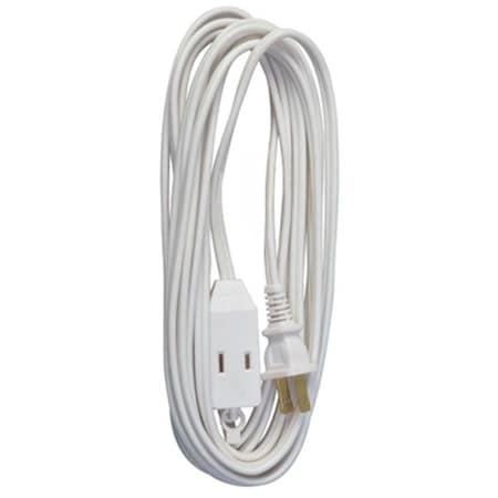 Master Electronics SPT-2 Extension Cord, 16 AWG, Indoor, 16/2, 1 Outlets, White, Vinyl, 15 ft 765701